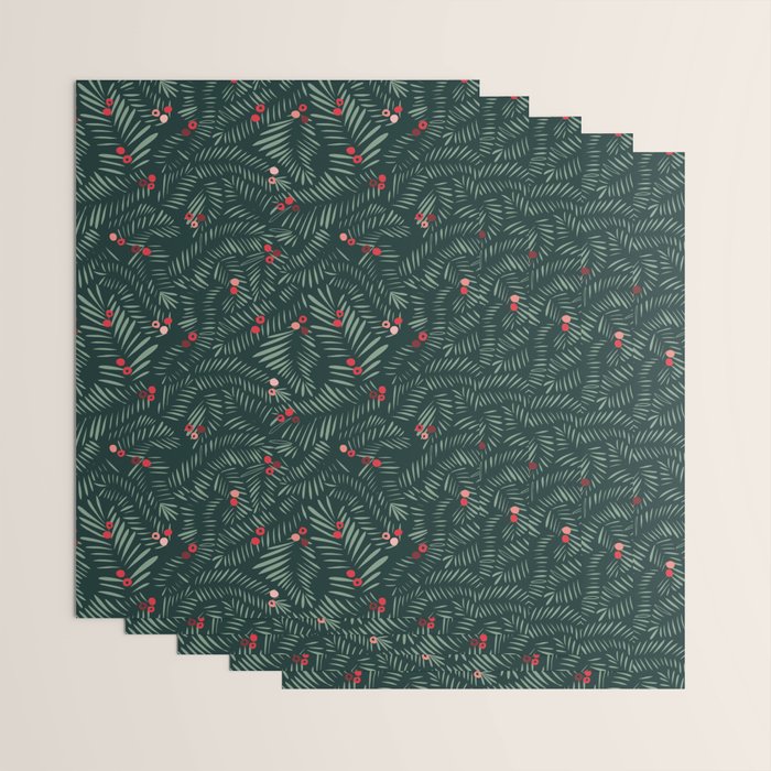 winter christmas time green fir branches Wrapping Paper Gallery Image 3