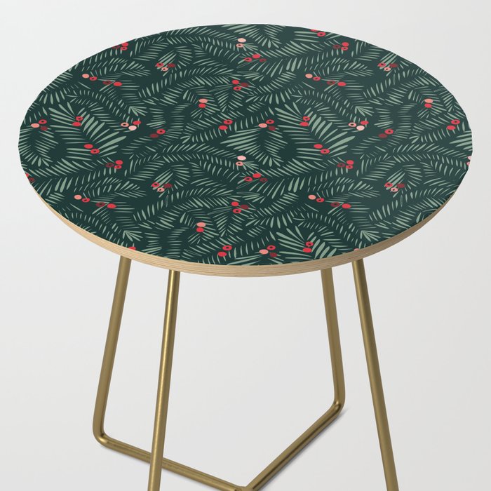 winter christmas time green fir branches Side Table Gallery Image 2