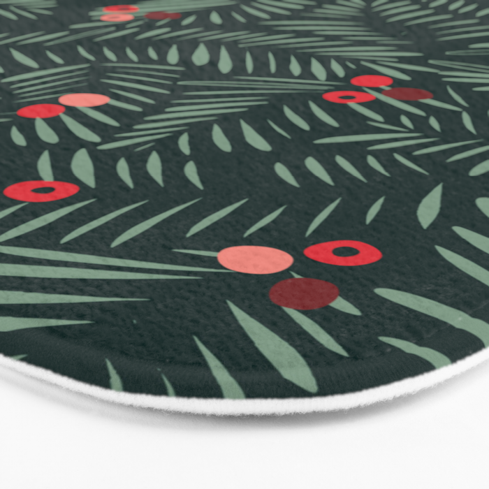 winter christmas time green fir branches Bath Mat Gallery Image 3