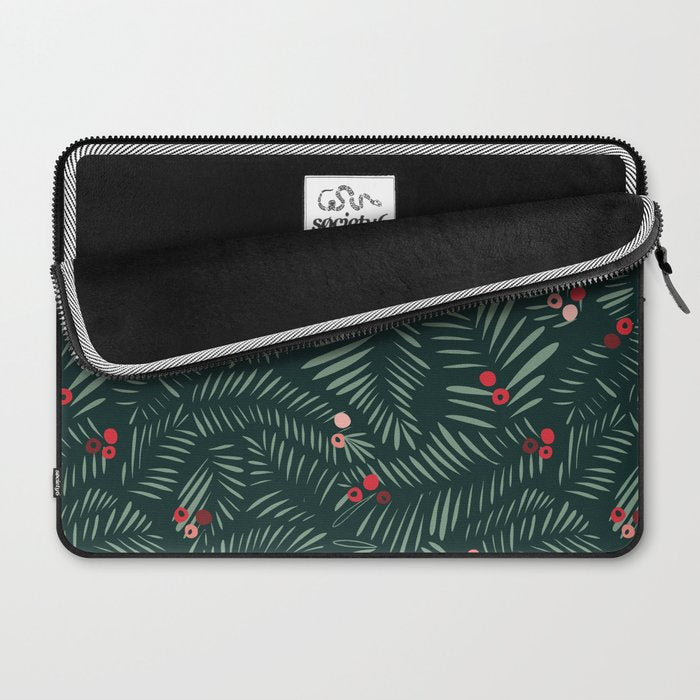 winter christmas time green fir branches Laptop Sleeve Gallery Image 2