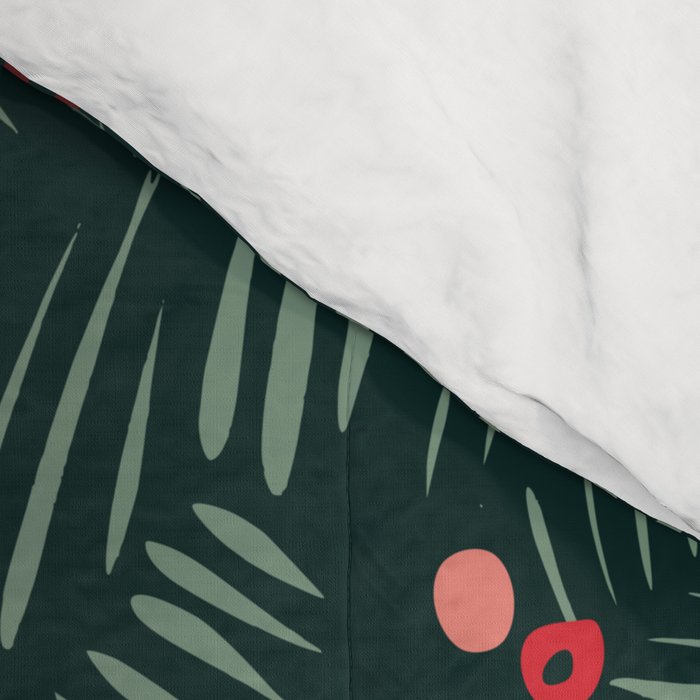 winter christmas time green fir branches Comforter Gallery Image 4