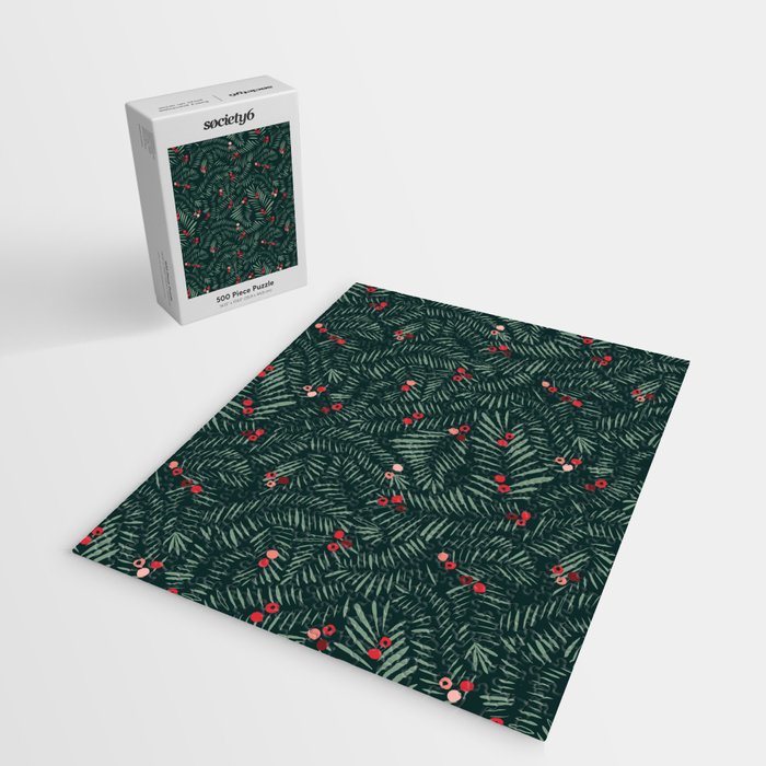 winter christmas time green fir branches Jigsaw Puzzle Gallery Image 2