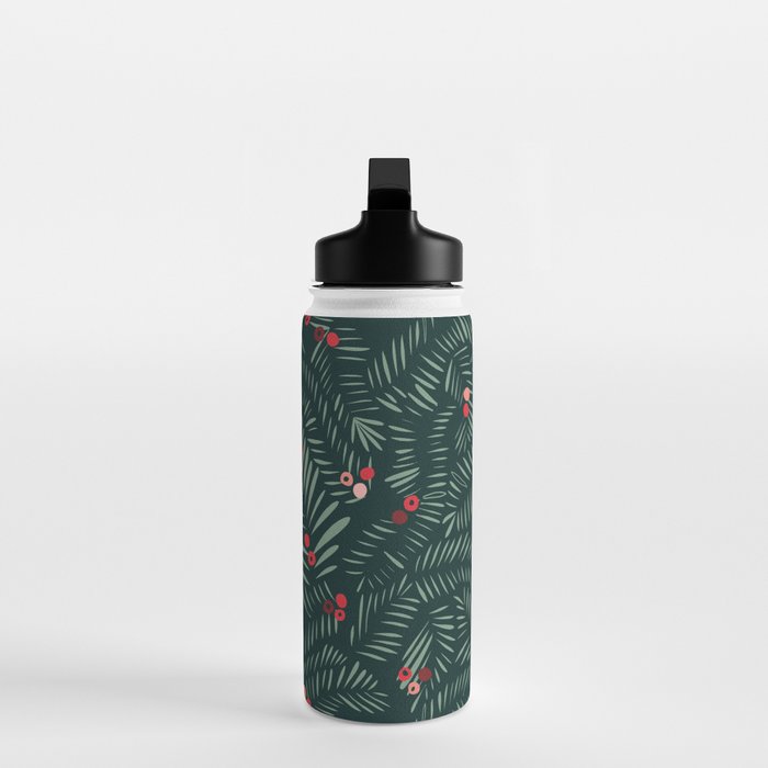winter christmas time green fir branches Water Bottle Gallery Image 3