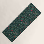 winter christmas time green fir branches Yoga Mat Gallery Image 1