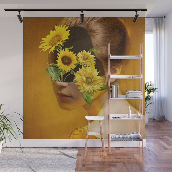 Sunflower Lady Wall Mural Gallery Image 1