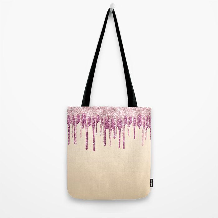 Beautiful Glittered Ice Cream Dripping Pattern Tote Bag Gallery Image 2