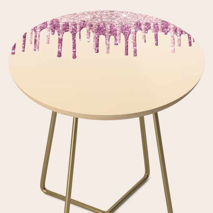 Beautiful Glittered Ice Cream Dripping Pattern Side Table Gallery Image 2