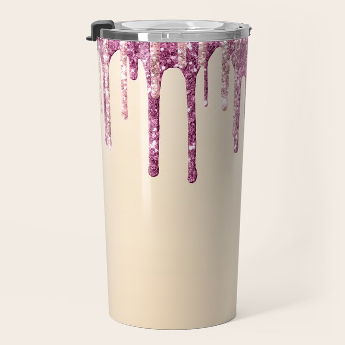 Beautiful Glittered Ice Cream Dripping Pattern Travel Mug Gallery Image 3