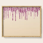 Beautiful Glittered Ice Cream Dripping Pattern Serving Tray Gallery Image 1