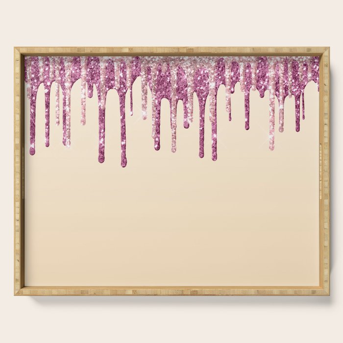 Beautiful Glittered Ice Cream Dripping Pattern Serving Tray Gallery Image 1