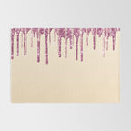 Beautiful Glittered Ice Cream Dripping Pattern Rug Gallery Image 2