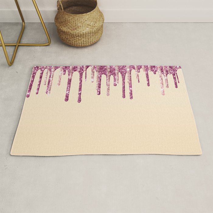 Beautiful Glittered Ice Cream Dripping Pattern Rug Gallery Image 1
