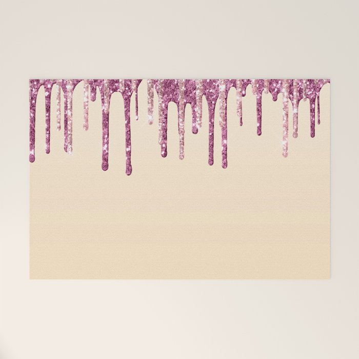 Beautiful Glittered Ice Cream Dripping Pattern Welcome Mat Gallery Image 1
