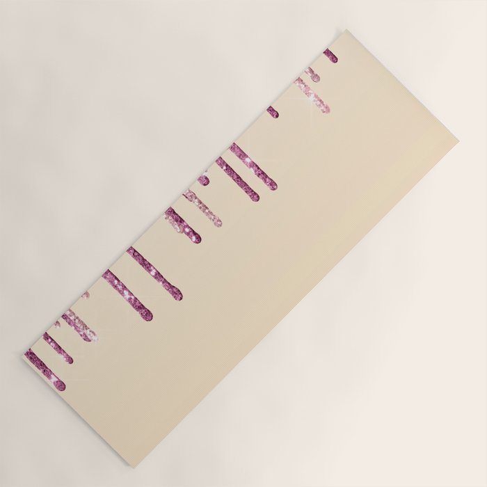 Beautiful Glittered Ice Cream Dripping Pattern Yoga Mat Gallery Image 1