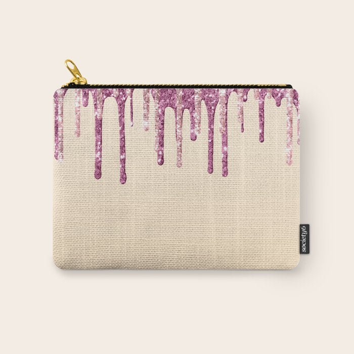 Beautiful Glittered Ice Cream Dripping Pattern Carry All Pouch Gallery Image 1