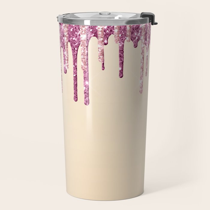 Beautiful Glittered Ice Cream Dripping Pattern Travel Mug Gallery Image 2