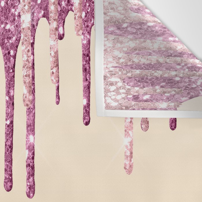 Beautiful Glittered Ice Cream Dripping Pattern Wall Tapestry Gallery Image 3