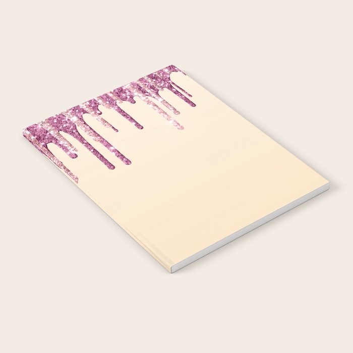 Beautiful Glittered Ice Cream Dripping Pattern Notebook Gallery Image 2