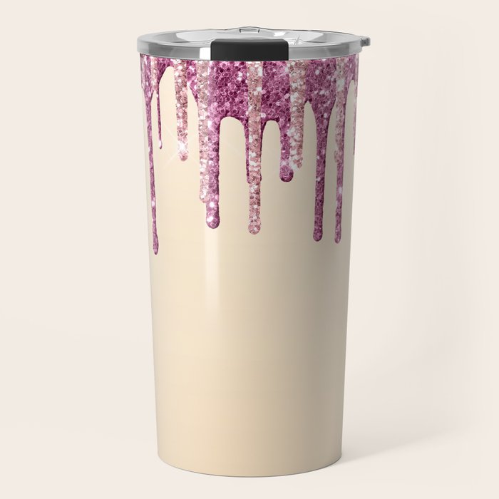 Beautiful Glittered Ice Cream Dripping Pattern Travel Mug Gallery Image 1