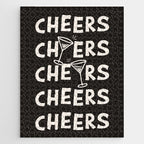 Cheers. Cocktails and Drinks in Black & White Jigsaw Puzzle Gallery Image 1