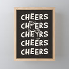 Cheers. Cocktails and Drinks in Black & White Mini Art Print Gallery Image 1