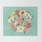 Botanica Peace sign Throw Blanket Gallery Image 2
