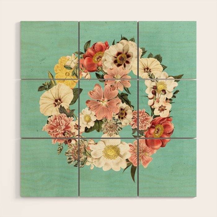 Botanica Peace sign Wood Wall Art Gallery Image 1
