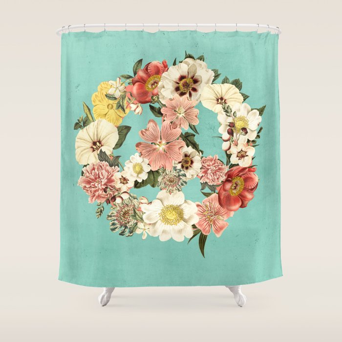 Botanica Peace sign Shower Curtain Gallery Image 1