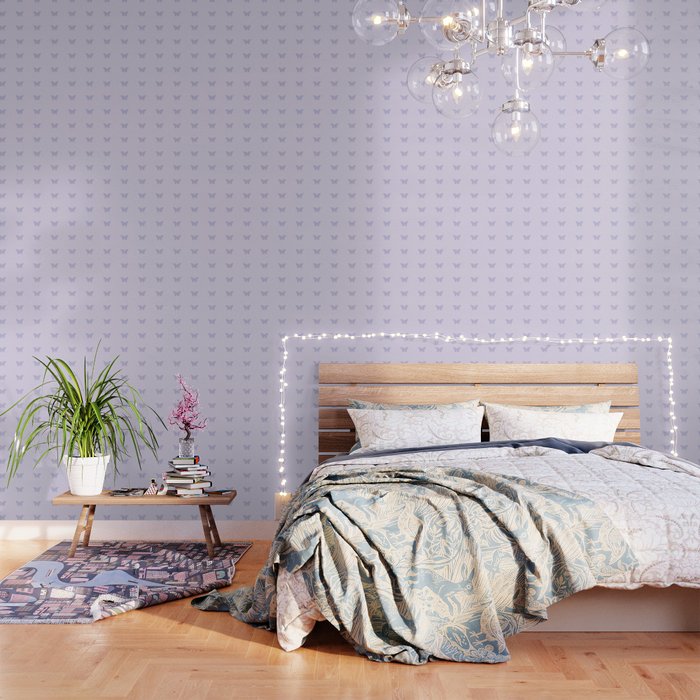 Butterfly Pattern - Lilac Purple Wallpaper Gallery Image 3
