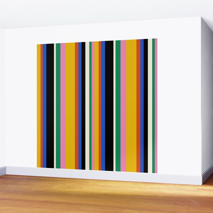 Classic Stripes XIII - Bold Retro Wall Mural Gallery Image 2