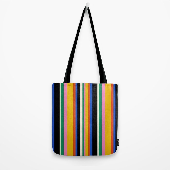 Classic Stripes XIII - Bold Retro Tote Bag Gallery Image 2
