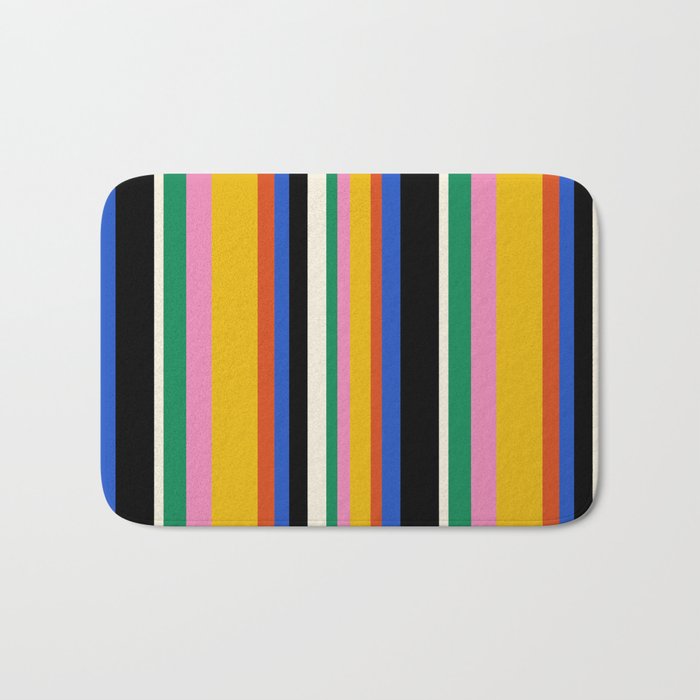 Classic Stripes XIII - Bold Retro Bath Mat Gallery Image 1