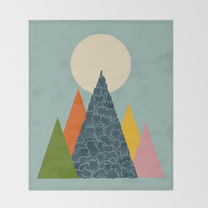 Cat Landscape 13 Throw Blanket Gallery Image 2
