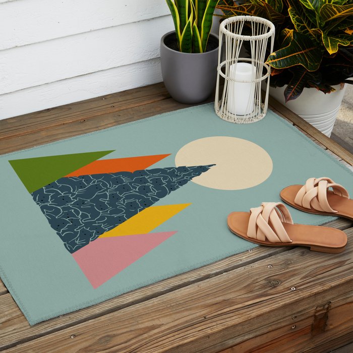 Cat Landscape 13 Outdoor Rug Gallery Image 2