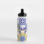 Majolica,summer,lemon,Sicilian style art Water Bottle Gallery Image 2