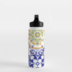 Majolica,summer,lemon,Sicilian style art Water Bottle Gallery Image 3