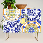 Majolica,summer,lemon,Sicilian style art Credenza Gallery Image 1