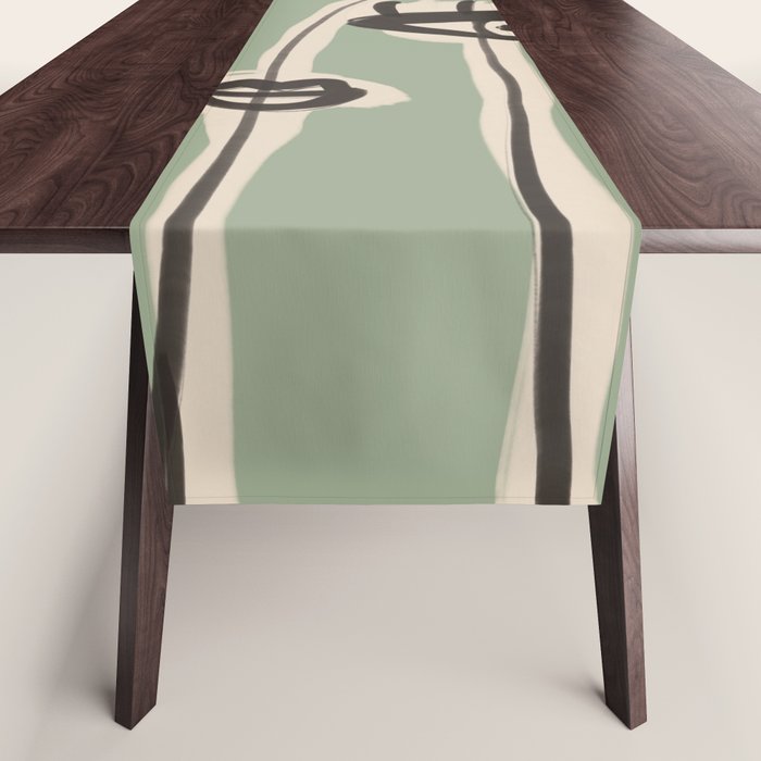 Abstract line art eyes 7 Table Runner Gallery Image 1