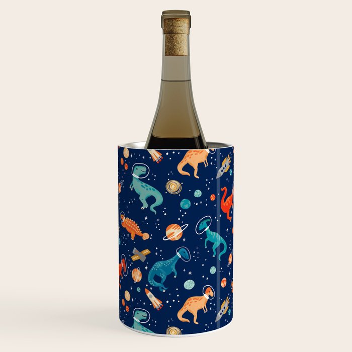 Painted Space Dinosaurs Wine Chiller Gallery Image 1