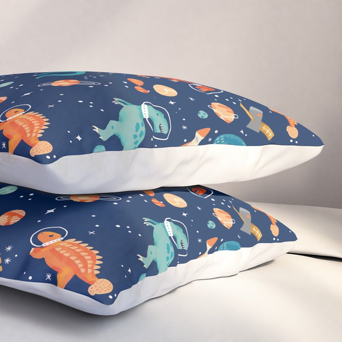Painted Space Dinosaurs Pillow Sham Gallery Image 3