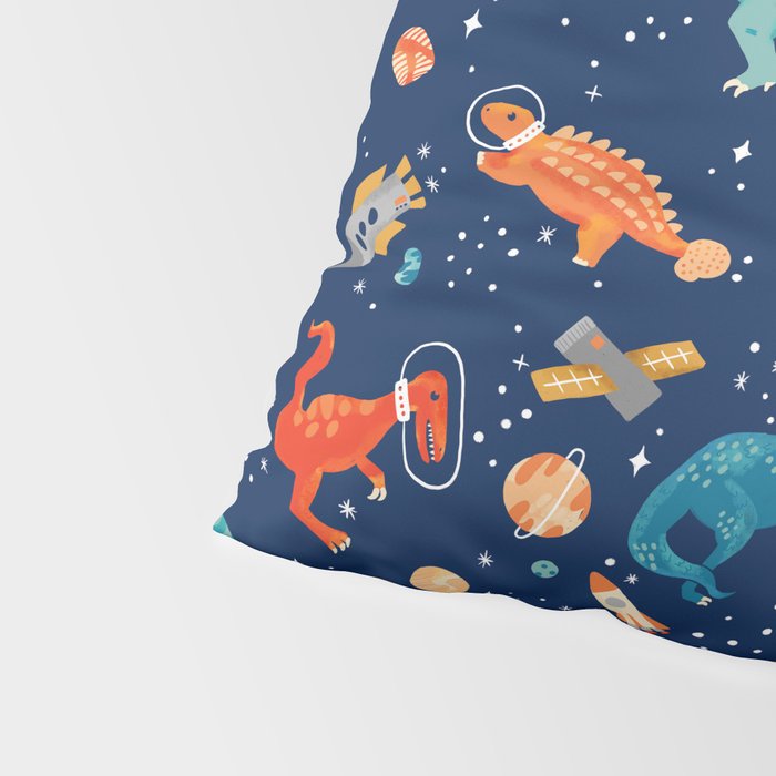 Painted Space Dinosaurs Pillow Sham Gallery Image 4