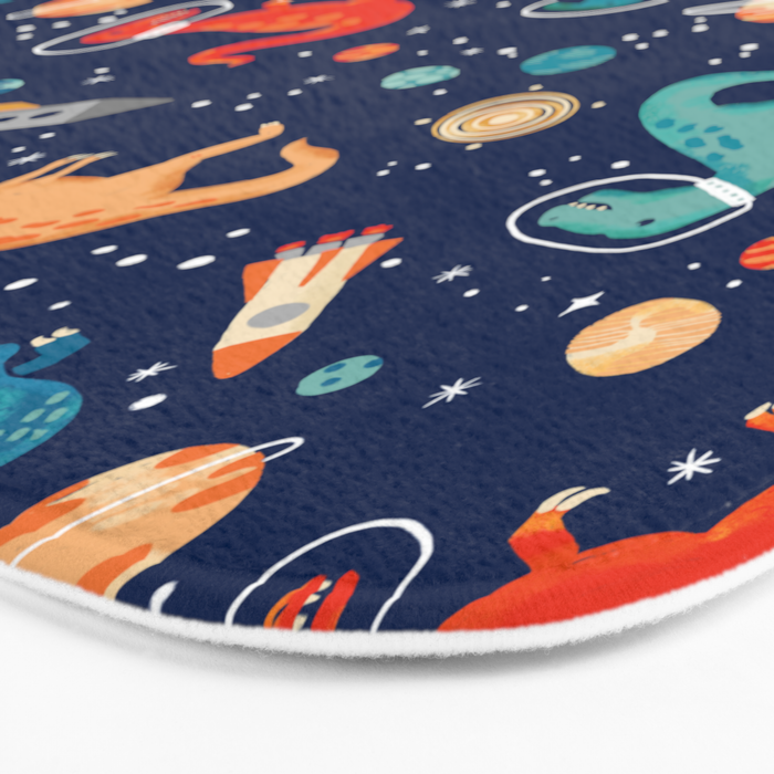 Painted Space Dinosaurs Bath Mat Gallery Image 3