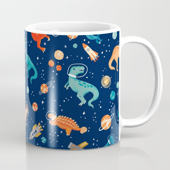 Painted Space Dinosaurs Coffee Mug Gallery Image 1