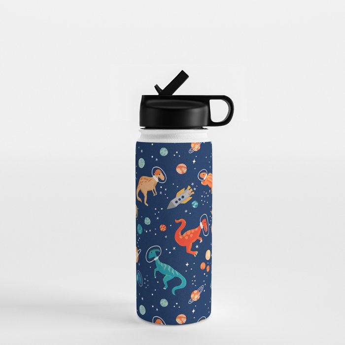 Painted Space Dinosaurs Water Bottle Gallery Image 1