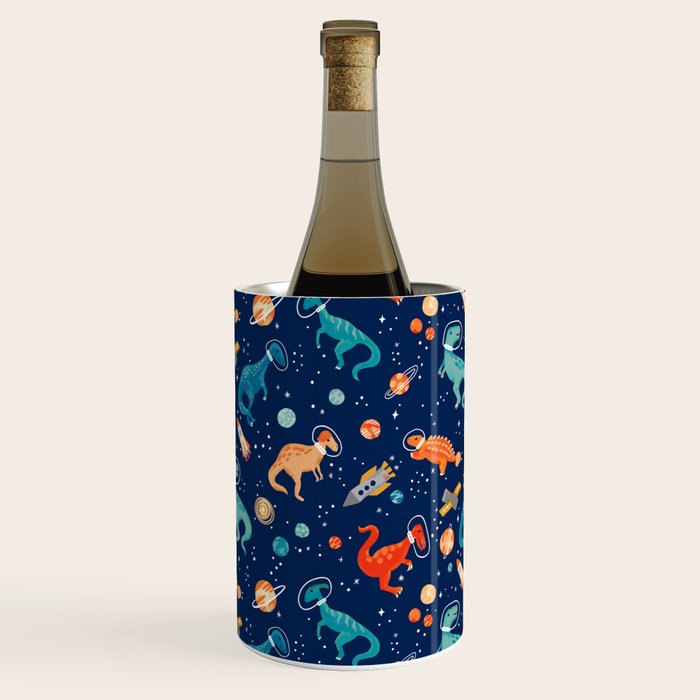 Painted Space Dinosaurs Wine Chiller Gallery Image 2