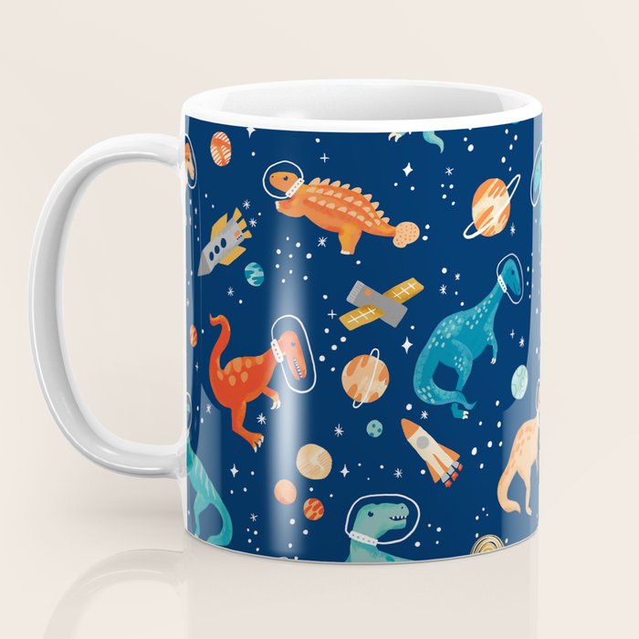 Painted Space Dinosaurs Coffee Mug Gallery Image 3