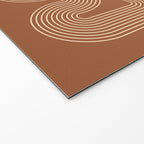Geometric Lines in Terracotta and Beige 76 (Mid century Midern Rainbow Abstract) Welcome Mat Gallery Image 2