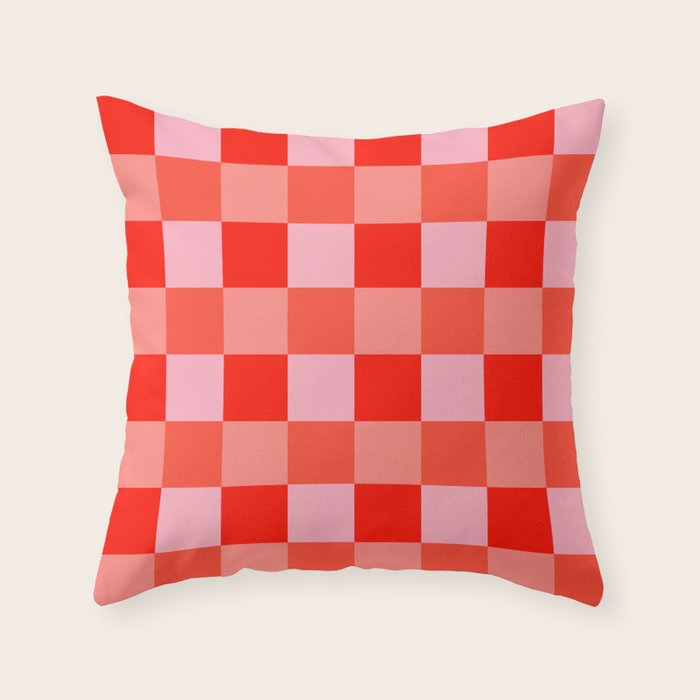 Summer squares Throw Pillow Gallery Image 1