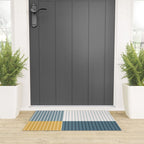 Color Block Line Abstract LXVIII Beachy Coastal Welcome Mat Gallery Image 3