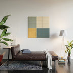 Color Block Line Abstract LXVIII Beachy Coastal Wood Wall Art Gallery Image 2